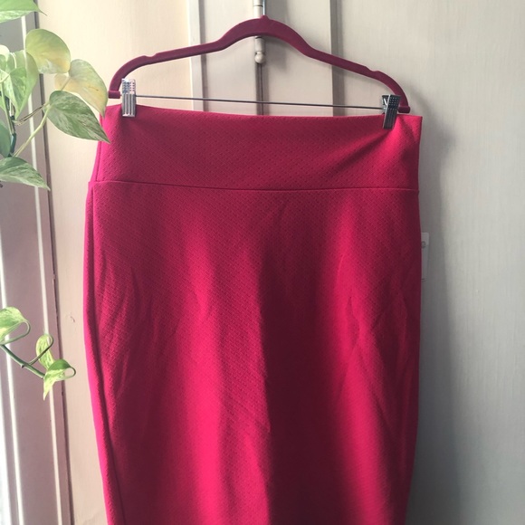 Hot pink Lularoe Cassie skirt - Picture 2 of 5